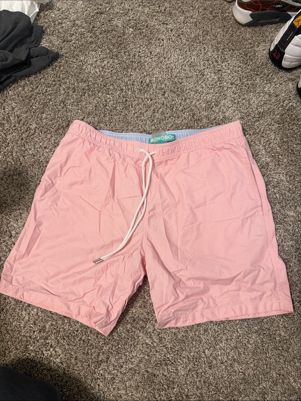 Bonobos Light Pink Men's Swim Trunks with Drawstring